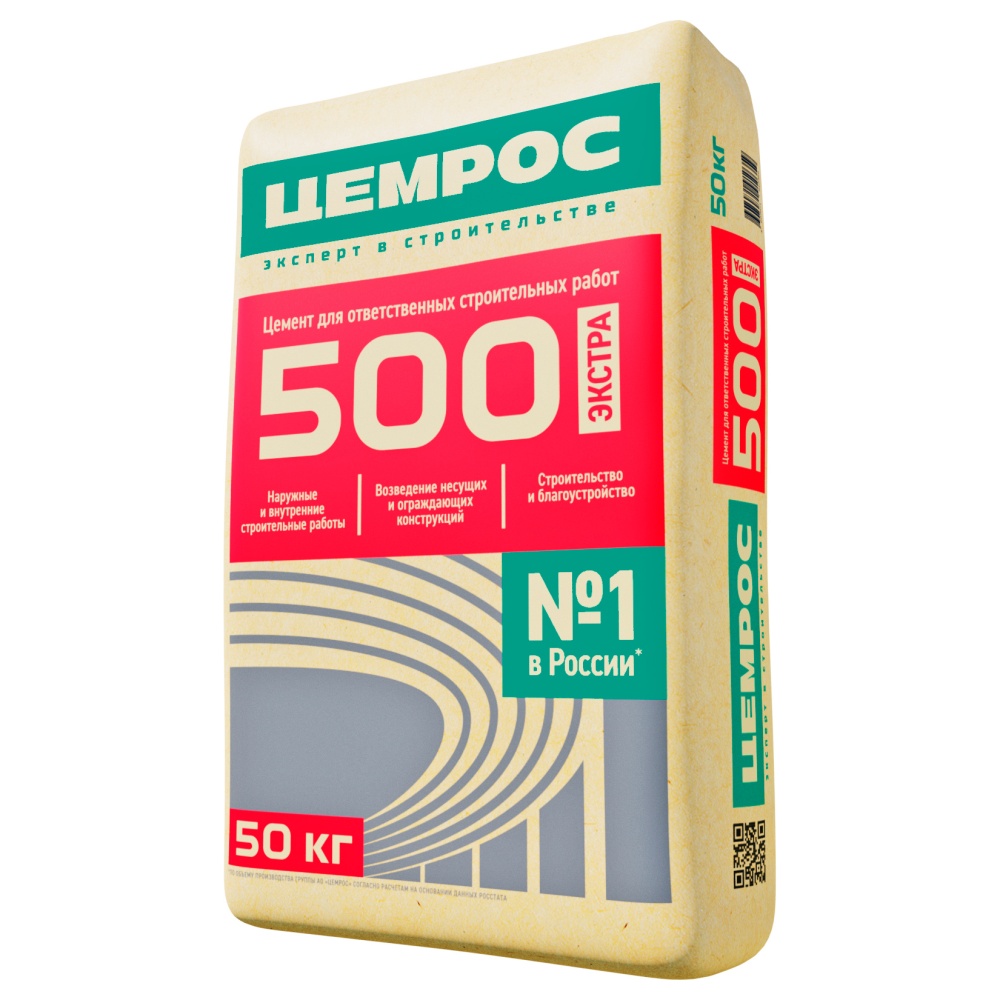 Цемент М500 50кг Ачинск (I 42,5 Н)