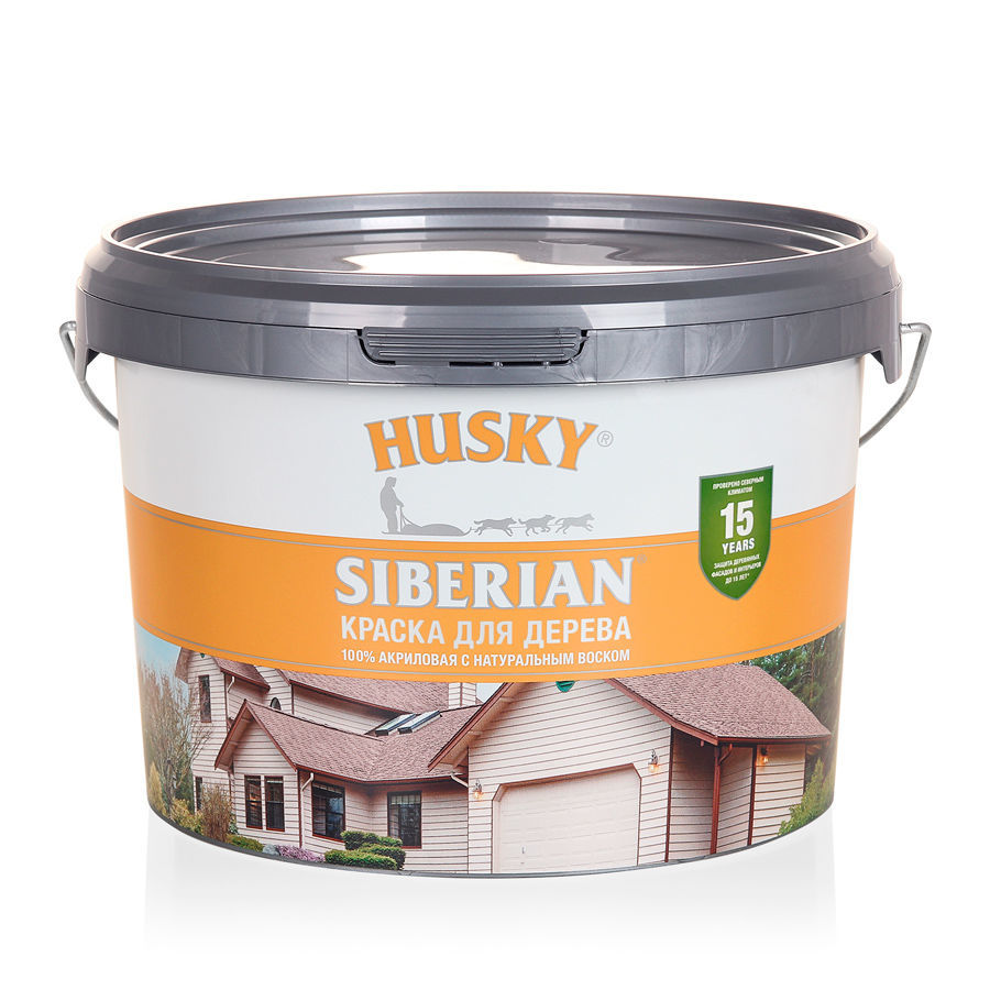 HUSKY SIBERIAN Краска для дерева акриловая Слоновая кость RAL 1014 (2,7л)